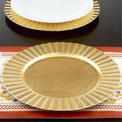 Fluted Gold Charger