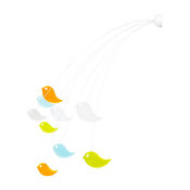 Wall-Mounted Lovebird Mobile