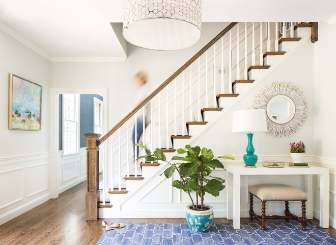Transitional Staircase by Jamie Keskin Design