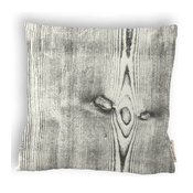 Woodgrain Pillow, Ivory