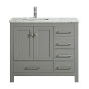 Eviva London Bathroom Vanity, Gray, 36"