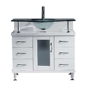 Vincente 36" Single Bathroom Vanity Cabinet, White