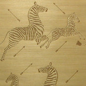 Zoe's Zebra Wallpaper, Grass Cloth, Gold Natural