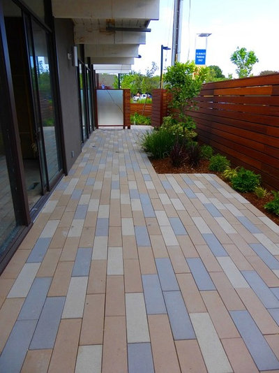 Transitional Patio by Stepstone Inc