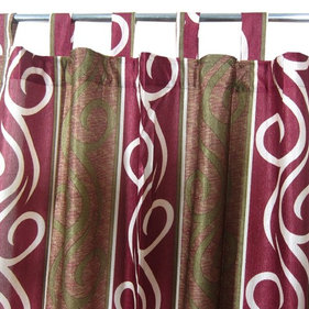 Mogul Interior - Patterned Curtains Luxurious Drapes Drapery Window Panels Pair Tab Top, 48"x108" - Our Printed Sari curtains actually gives a great impact to get the luxurious look of a room design and ideal for bedrooms, living rooms , home theaters etc.