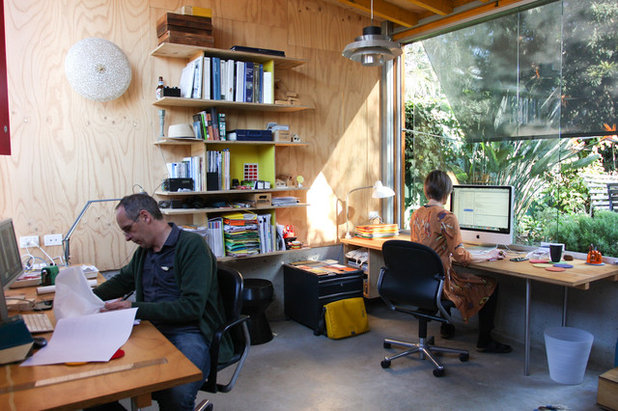 Contemporary Home Office & Library by Sushiiphoto