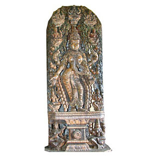 Mogul Interior - Consigned Laksmi Statue, Ashtalakshmi,  8 Forms Of Laxmi Goddess, Hand Carved - Lakshmi is the goddess of wealth, fortune, power, luxury, beauty, fertility, and auspiciousness. She holds the promise of material fulfillment and contentment.
