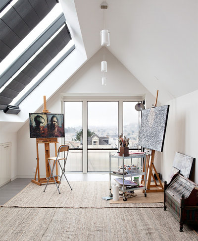 Contemporary Home Office & Library by Dumican Mosey Architects
