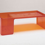 Kartell Transparent Usame Table, Orange