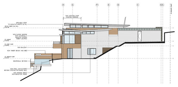 Contemporary Exterior Elevation by justin long design