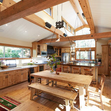 Rustic Dining Room by Staprans Design