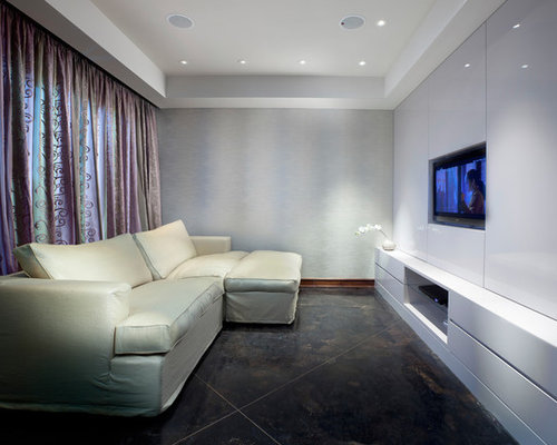 Narrow Tv Room Home Design Ideas, Pictures, Remodel and Decor