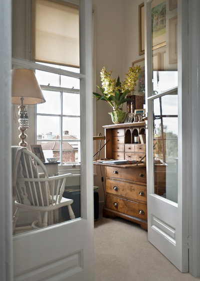 Traditional Home Office & Library by Interiors Etc