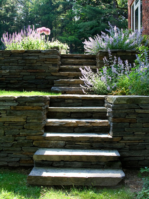 Retaining Wall And Steps Home Design Ideas, Pictures, Remodel and Decor