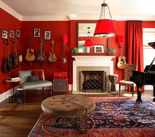 Eclectic Living Room by Dillard Pierce Design Associates