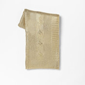 Gilded Cable Throw, Oatmeal/Gold