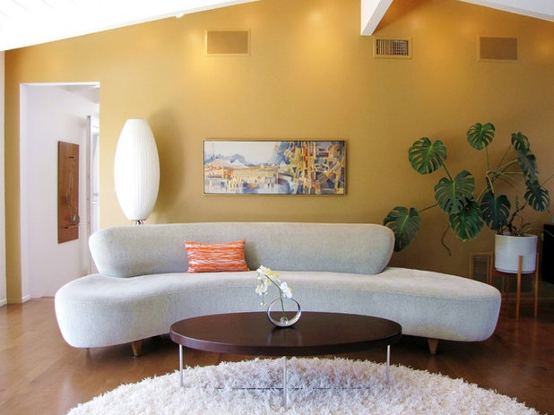 Midcentury Living Room by Tara Bussema - Neat Organization and Design