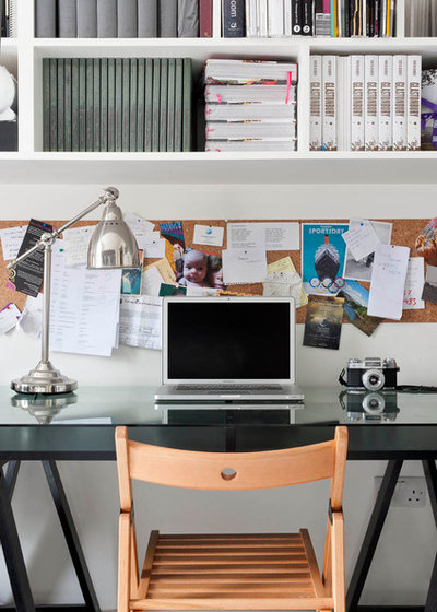 Contemporary Home Office & Library by MDSX Contractors Ltd