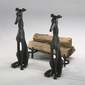 greyhound fireplace wood holders