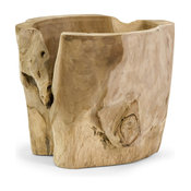 Macaque Teakwood Vase