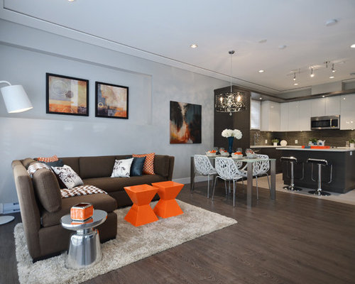 Brown And Orange Living Room Design Ideas, Pictures, Remodel & Decor