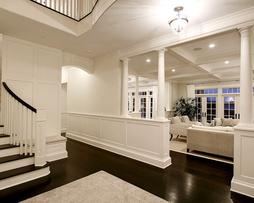 White Wall Dark Floor Home Design Ideas, Pictures, Remodel ...