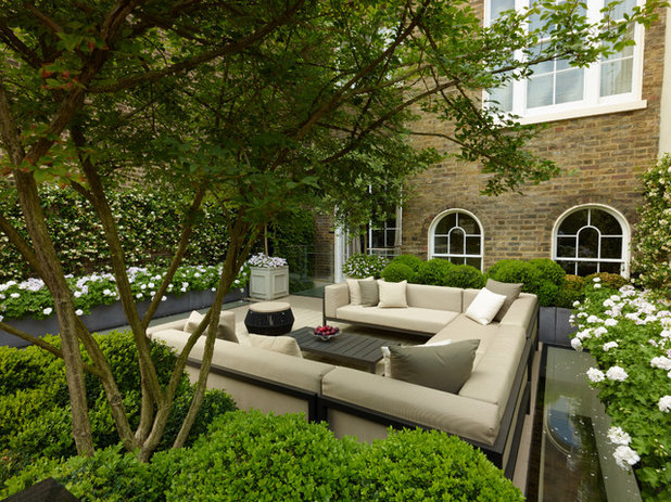 Transitional Patio by Bowles & Wyer