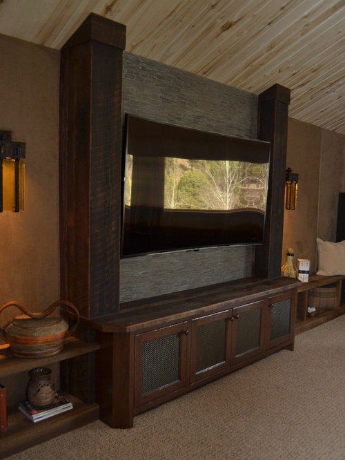 Rustic Tv Home Design Ideas, Pictures, Remodel and Decor