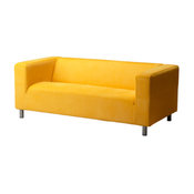 Klippan Custom Love Seat, Leaby Yellow