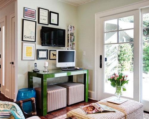 Tv Above Desk Home Design Ideas, Pictures, Remodel and Decor