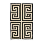 Black Greek Key Rug