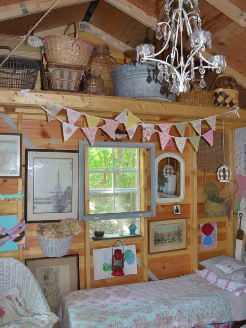 Shabby Chic Garage and Shed Design Ideas, Pictures, Remodel & Decor