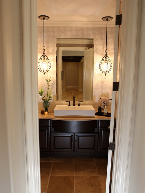 Mediterranean Powder Room Design Ideas, Remodels & Photos