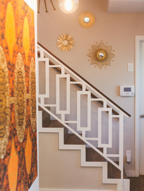 Example of an eclectic staircase design in Austin Eclectic Staircase Austin Eclectic Staircase Austin Example of an eclectic staircase design in Austin