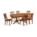 9pc Rustic Square Dining Room Table Chair Set for 8 People