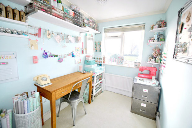Shabby-chic Style Home Office & Library by Torie Jayne