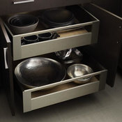 Omega Cabinetry: Metal Drawers and Roll Trays