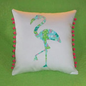 Flamingo Pillow by My Pink and Green Garden