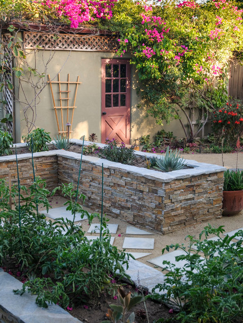 Partial Sun Garden Design Ideas, Renovations & Photos with a Vegetable Garden