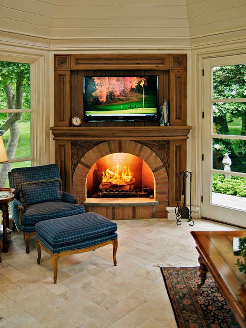 Herringbone Fireplace Insert Home Design Ideas, Pictures, Remodel and Decor