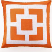 Palm Springs Block Emb Pillow, Orange