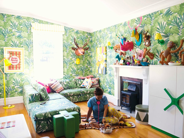 Contemporary Family Room by Alex Fulton Design