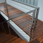 Exterior Stair Accessing Roof Terrace Modern Staircase Seattle