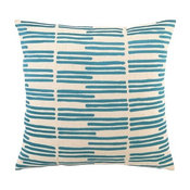 DL Rhein Grass Blades Peacock Embroidered Pillow
