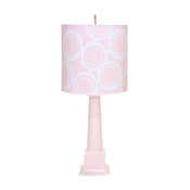 Worlds Away Empire Tole Pink & White Table Lamp