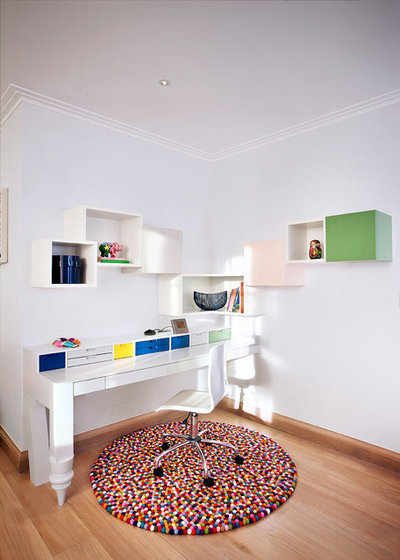 Contemporary Home Office & Library by Roselind Wilson Design