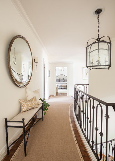 Transitional Staircase by Marie Flanigan Interiors