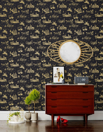 Eclectic Hallway & Landing by www.monumentinteriors.com