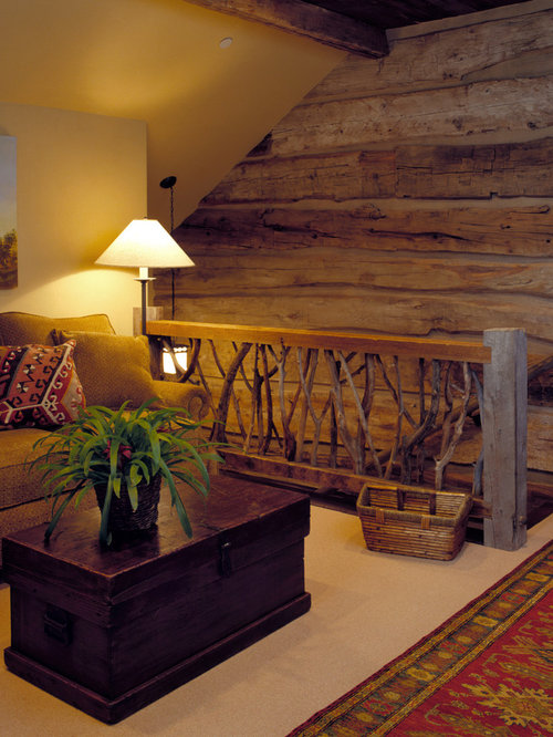 Rustic Stair Railing Home Design Ideas, Pictures, Remodel and Decor