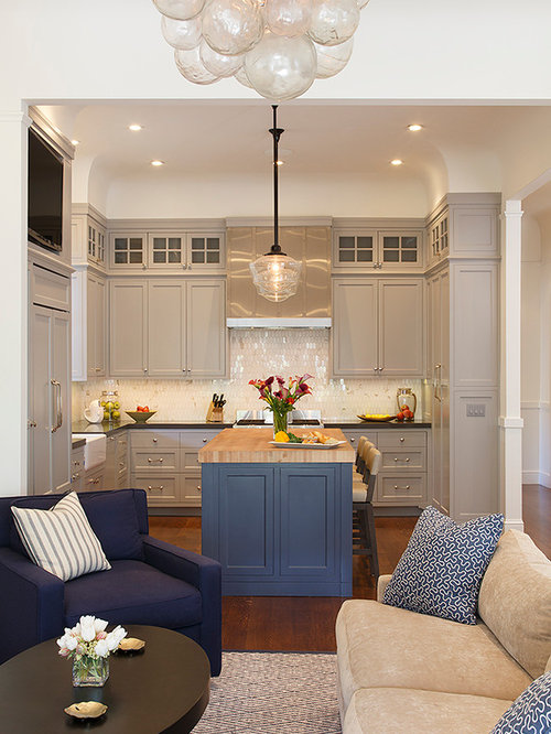 Blue Gray Kitchen Home Design Ideas, Pictures, Remodel and Decor